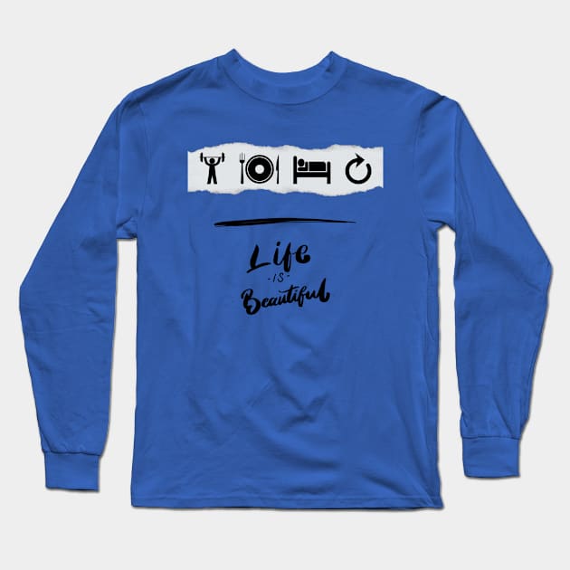 life is beautiful Long Sleeve T-Shirt by vanssi Airpod